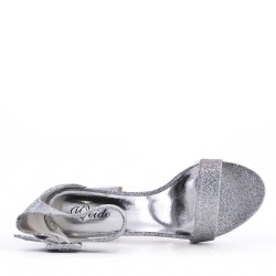 Faux leather heeled sandal