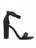 Faux leather heeled sandal