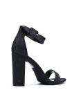 Faux leather heeled sandal