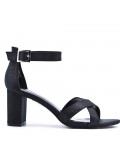 Faux leather heeled sandal