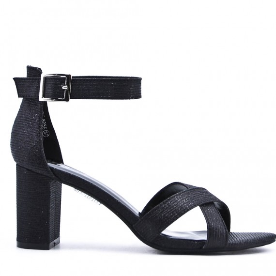 Faux leather heeled sandal