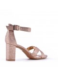 Faux leather heeled sandal