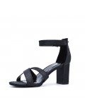 Faux leather heeled sandal