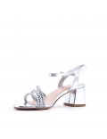 Faux leather heeled sandal