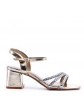 Faux leather heeled sandal