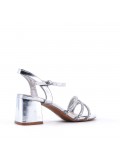 Faux leather heeled sandal