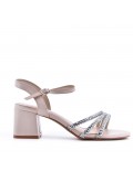 Faux leather heeled sandal