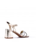 Faux leather heeled sandal