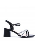 Faux leather heeled sandal