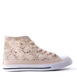 Basket material mix with lace for women