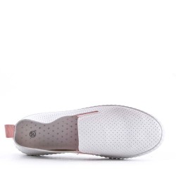 Basket mix matière pour femme