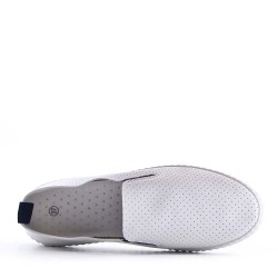 Basket mix matière pour femme