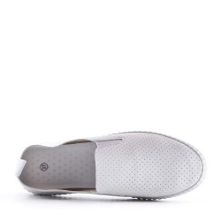 Basket mix matière pour femme