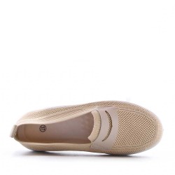 Basket mix matière pour femme