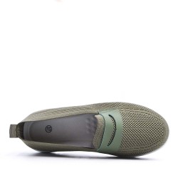 Basket mix matière pour femme