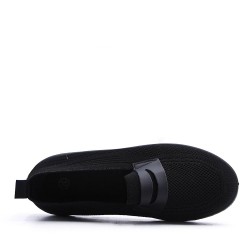 Basket mix matière pour femme