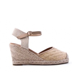 Wedge sandal with espadrille sole