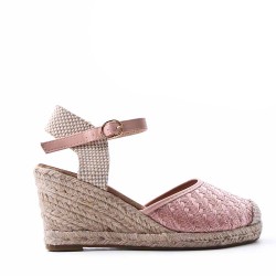 Wedge sandal with espadrille sole