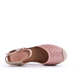 Wedge sandal with espadrille sole