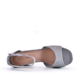 Faux leather heeled sandal