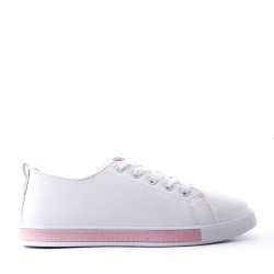 Women's faux leather sneaker