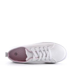 Women's faux leather sneaker