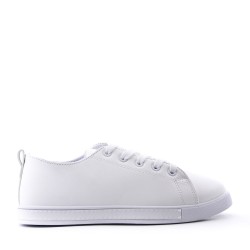 Women's faux leather sneaker