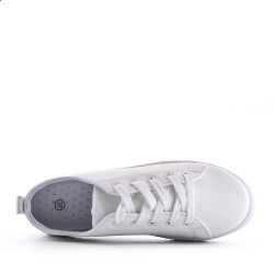 Women's faux leather sneaker