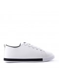 Women's faux leather sneaker