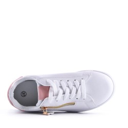Basket mix matière à lacet pour femme