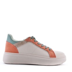 Basket mix matière à lacet pour femme
