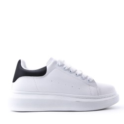 Basket en simili cuir pour femme