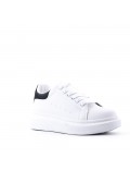 Women's faux leather sneaker