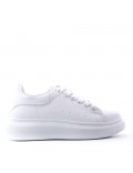 Women's faux leather sneaker