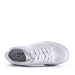 Women's faux leather sneaker