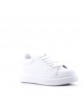 Women's faux leather sneaker