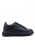 Women's faux leather sneaker