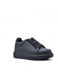 Women's faux leather sneaker