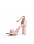 Faux leather heeled sandal