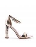 Faux leather heeled sandal