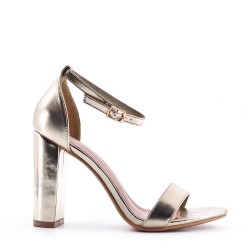 Faux leather heeled sandal