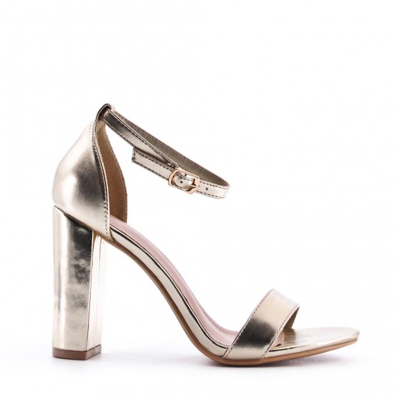 Faux leather heeled sandal