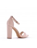 Faux leather heeled sandal