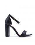 Faux leather heeled sandal