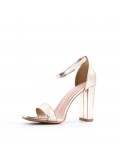 Faux leather heeled sandal