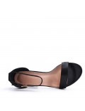 Faux leather heeled sandal