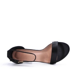 Faux leather heeled sandal