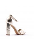 Faux leather heeled sandal