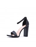 Faux leather heeled sandal