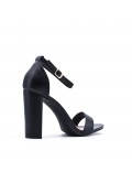 Faux leather heeled sandal